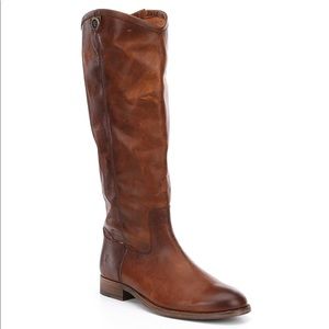 Frye, the Melissa Button 2 Tall Boots, Cognac